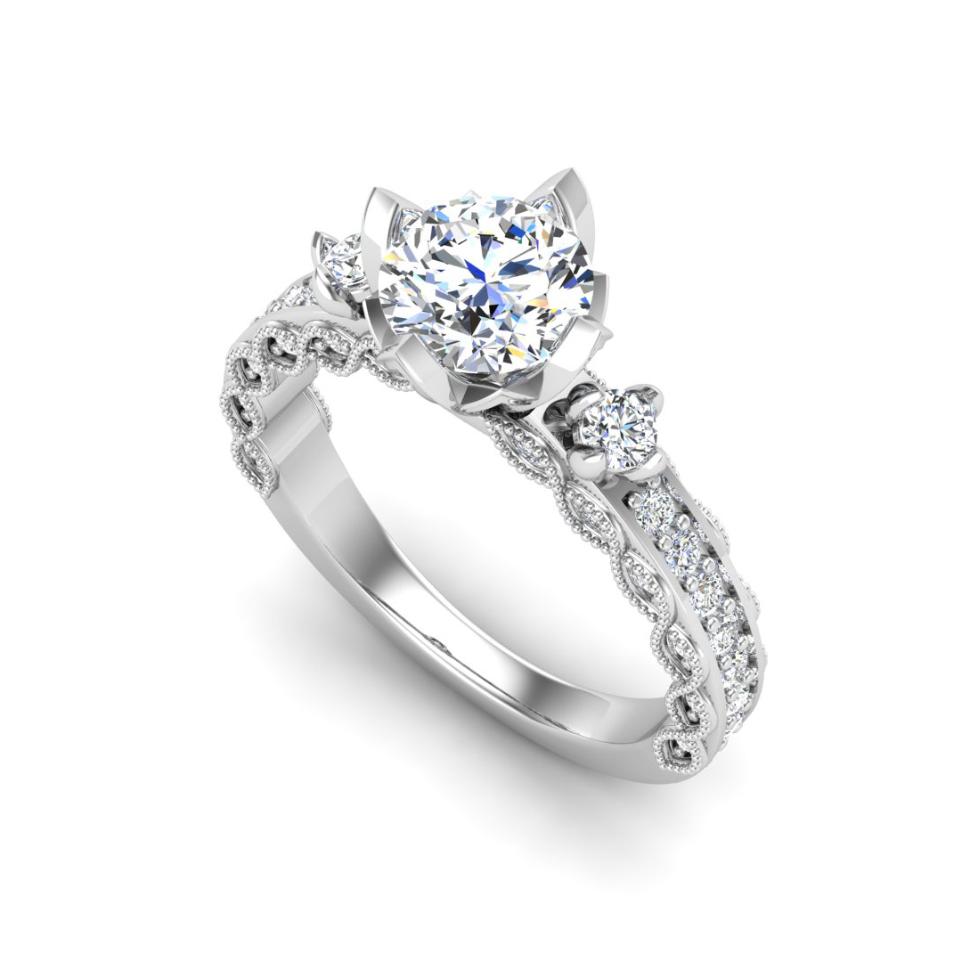 Veronica Accented Engagement Ring